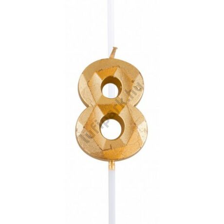8-as arany számgyertya