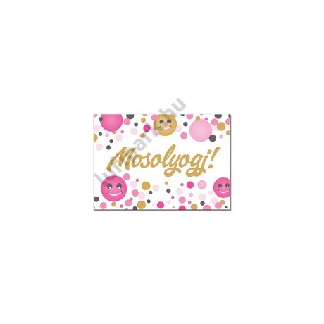 Mosolyogj! Pasztell Konfettis Hűtőmágnes