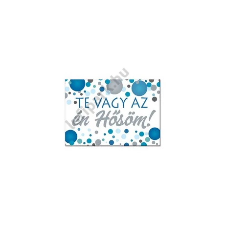 Te vagy az én Hősöm! Pasztell Konfettis Hűtőmágnes