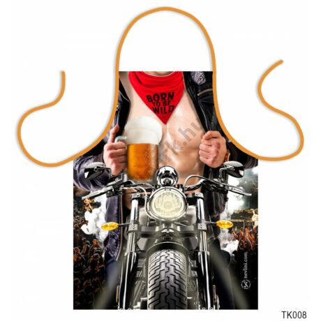 Teli mintás kötény 50 cm x 70 cm - Chopper motoros