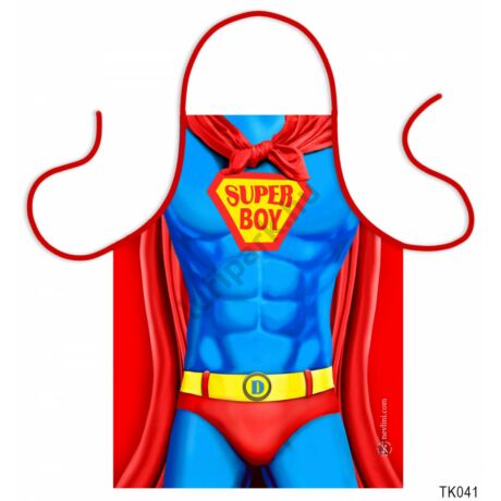 (TK041) Teli mintás kötény 50 cm x 70 cm - Super Boy – Szexi Kötény Férfiaknak