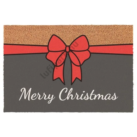Lábtörlő masnival, &quot;Merry Christmas&quot; felirattal 40x60 cm