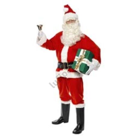 Filces Anyagú Szőrmés Díszítésű Mikulás Jelmez Kiegészítőkkel