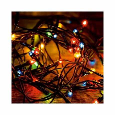 LED-es fényfüzér, 100LED, 8pr., színes, kültéri