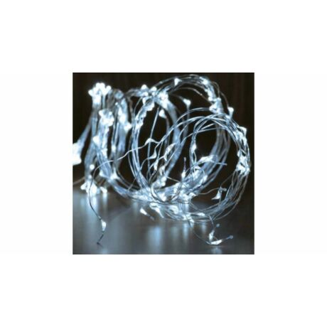Micro LED-es fényfüzér-köteg, 10 füzér / 20 LED, hidegfehér, kültéri kivitel