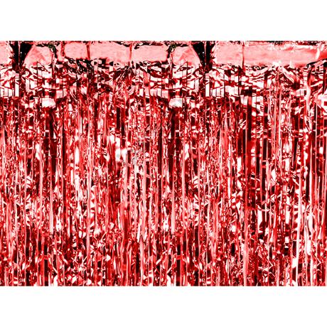 Party függöny, piros, 90 X 250 cm