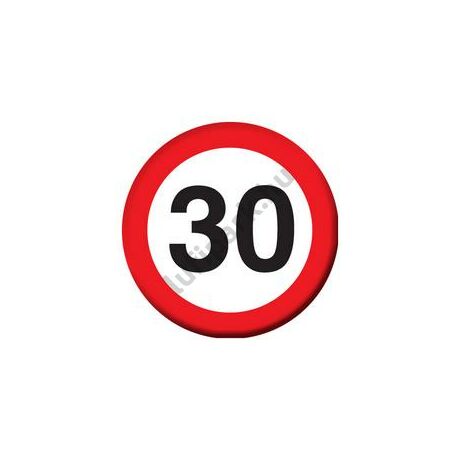 30-as Sebességkorlátozó Szülinapi Kitűző