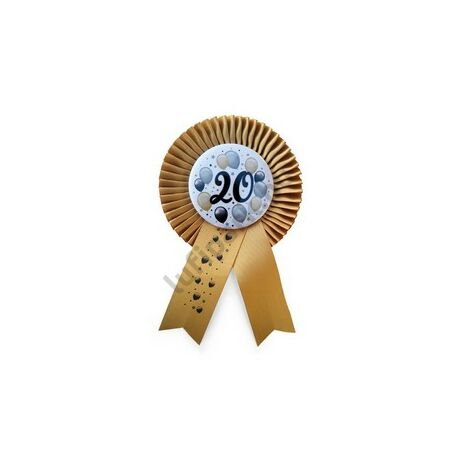 20-as arany szalagos kitűző