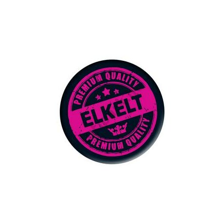 Fekete-rózsaszín elkelt feliratú kitűző