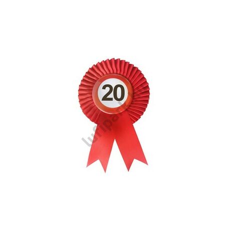20-as seb.korlátozó szalagos kitűző