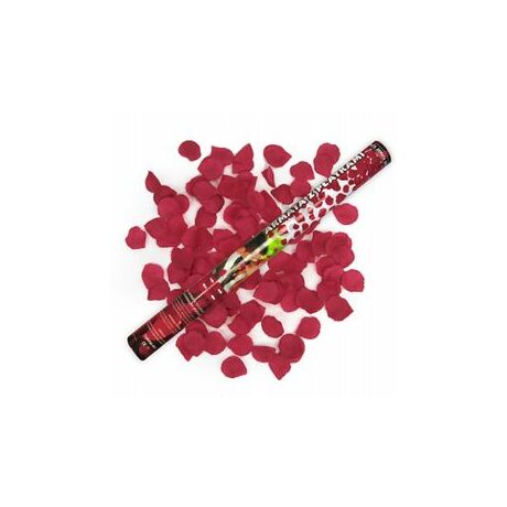 60 cm-es, Piros Rózsaszirmokat Kilövő Parti Konfetti Ágyú