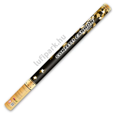 80cm-es arany csillagos konfetti ágyú