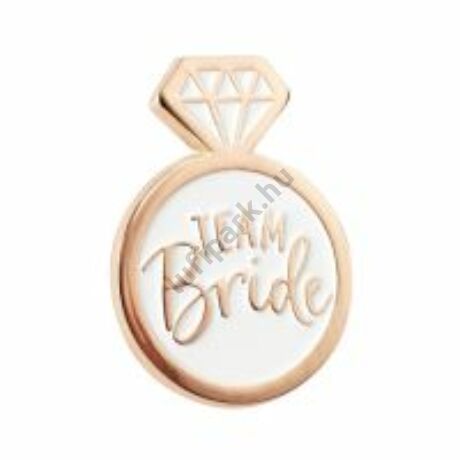 Team Bride gyémántgyűrű kitűző