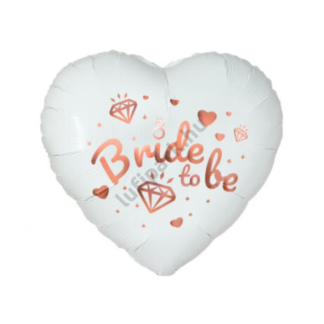 18 inch-es szív alakú Bride to be fólia lufi