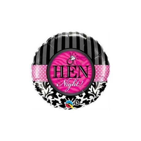 18 inch-es Hen Night! Damask&stripes fól