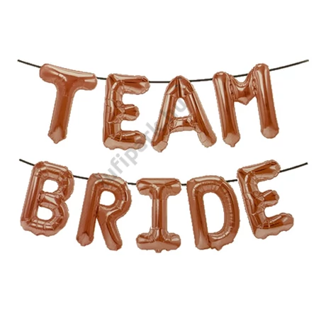 Team bride, fólia lufi, pezsgő szín