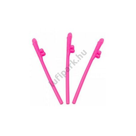 Pink Willy Szívószál Lánybúcsúra - 8 db-