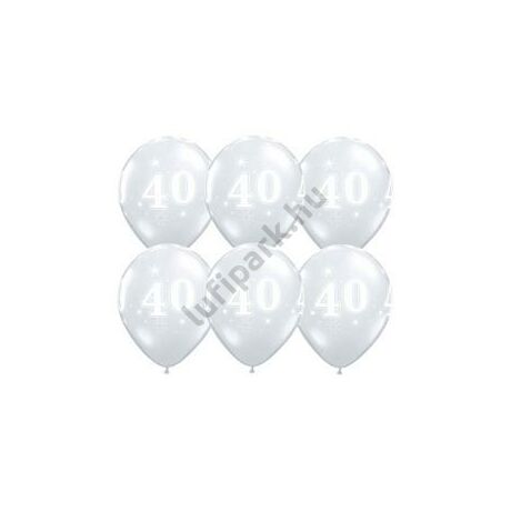 11 inch-es 40-es Sparkle-A-Round Diamond Clear Szülinapi Lufi