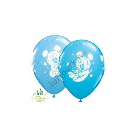 11 inch-es Baby Mickey Stars Pale Blue &amp; Robin's Egg Blue Lufi