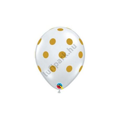11 inch-es Big Polka Dots Diamond Clear Gold Lufi