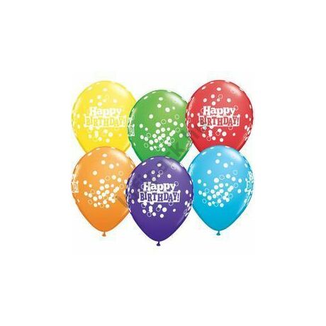 11 inch-es Bright Rainbow Confetti Dots Assortment Lufi