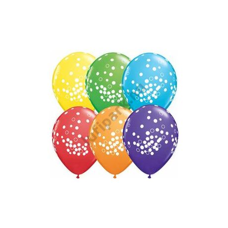 11 inch-es Confetti Dots Bright Rainbow Lufi