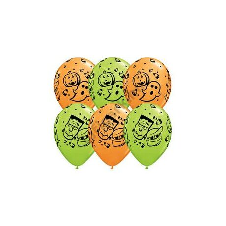 11 inch-es Halloween Fun! Orange &amp; Lime Green Lufi 