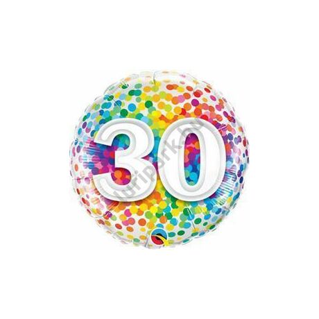 18 inch-es 30-as Rainbow confetti fólia