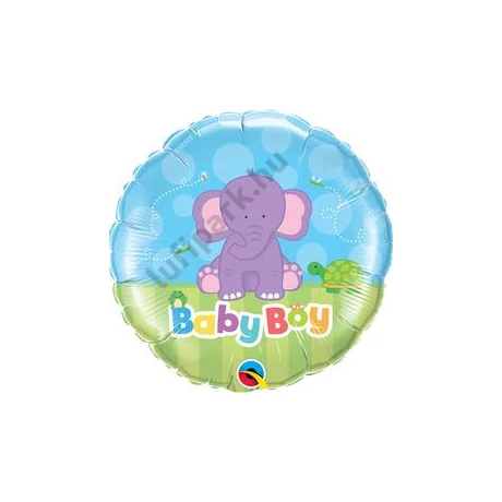 18 inch-es baby boy elephant fólia lufi