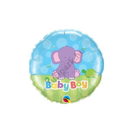 18 inch-es baby boy elephant fólia lufi