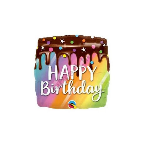 18 inch-es csokitortamintás drip cake fó
