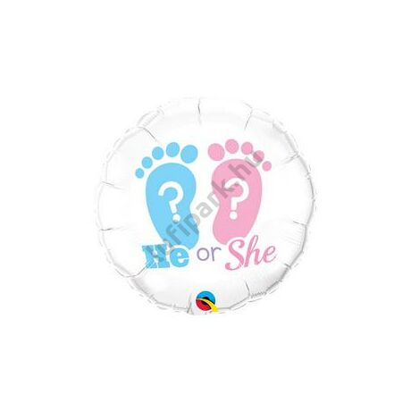  18 inch-es He or She? Footprints Fólia Lufi