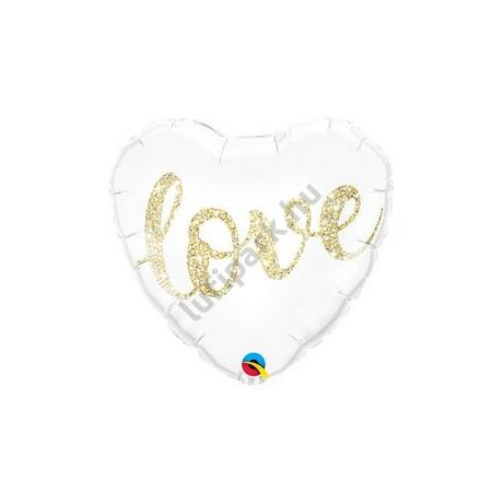 18 inch-es LOVE feliratú glitter gold