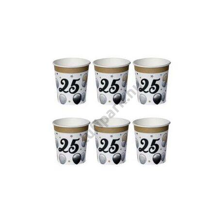 25-ös számos elegáns léggömbös pohár