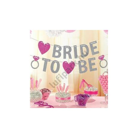 Bride to be csillogó dekoráció 365cm