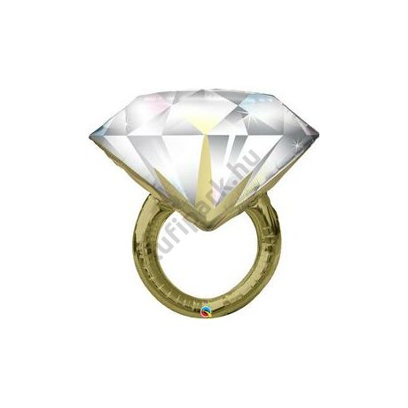 37 inch-es Diamond Wedding Ring Esküvői gyűrű alakú Fólia Lufi