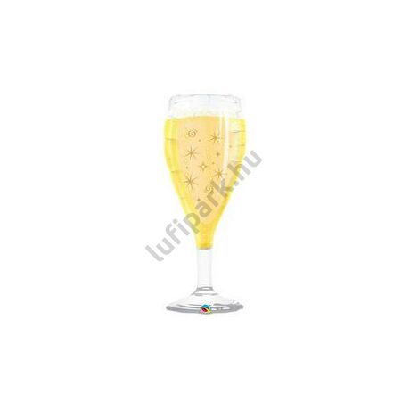 39 inch-es Bubbly Wine Bottle - Pezsgőspohár - Fólia Lufi