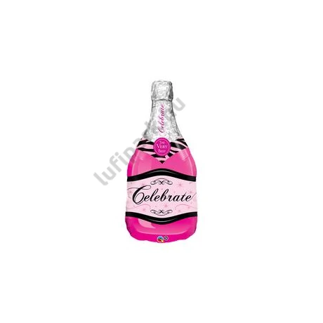 39 inch-es Bottle Celebrate Pink Bubbly Wine Fólia Lufi