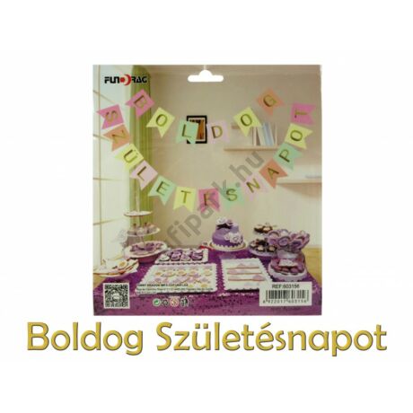  BOLDOG SZÜLETÉSNAPOT- zászlófüzér 