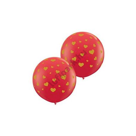 3 feet-es Random Hearts-a-rnd Red Lufi