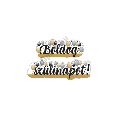 Boldog Szülinapot! Elegáns Léggömbös Banner - 148 cm x 27 cm