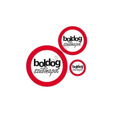 Boldog szülinapot seb.korlátozó matricák