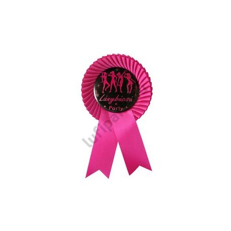 Ciklámen szalagos pink fekete lánybúcsú