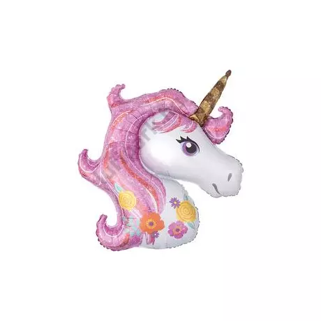  Glitteres Magical Unicorn - Egyszarvú Super Shape Fólia Lufi