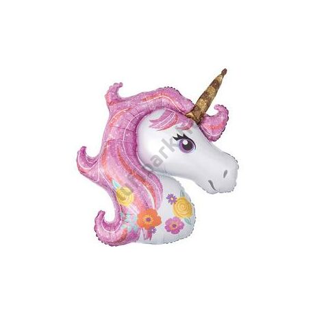  Glitteres Magical Unicorn - Egyszarvú Super Shape Fólia Lufi