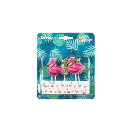 Flamingo és ananász gyertya szett