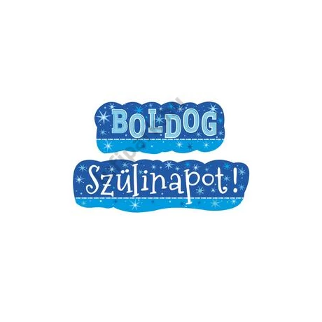 Boldog Szülinapot! Kék Fiús Banner - 148 cm x 27 cm