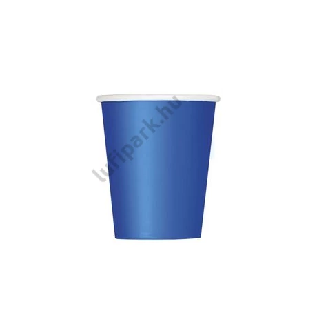 Royal Blue Papír Parti Pohár - 270 ml, 8 db-os