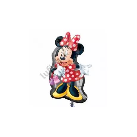 Minnie Mouse Full Body - Minnie Egér Pöttyös Ruhában Super Shape Fólia Lufi