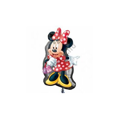 Minnie Mouse Full Body - Minnie Egér Pöttyös Ruhában Super Shape Fólia Lufi